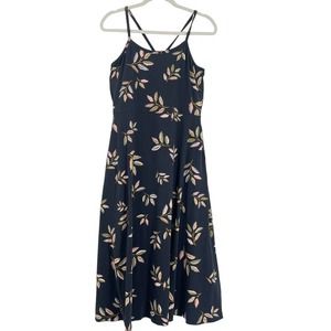 Pact Organic Golden Hour Juliet Fit and Flare Midi Dress Pockets Bra Shelf XL